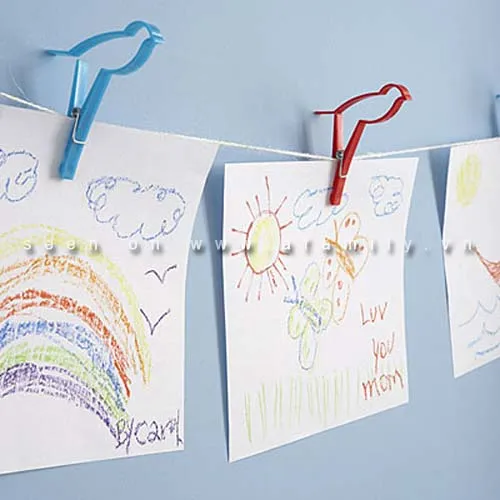 Góc trưng bày giúp bé tự hào về thành quả lao động sáng tạo của mình