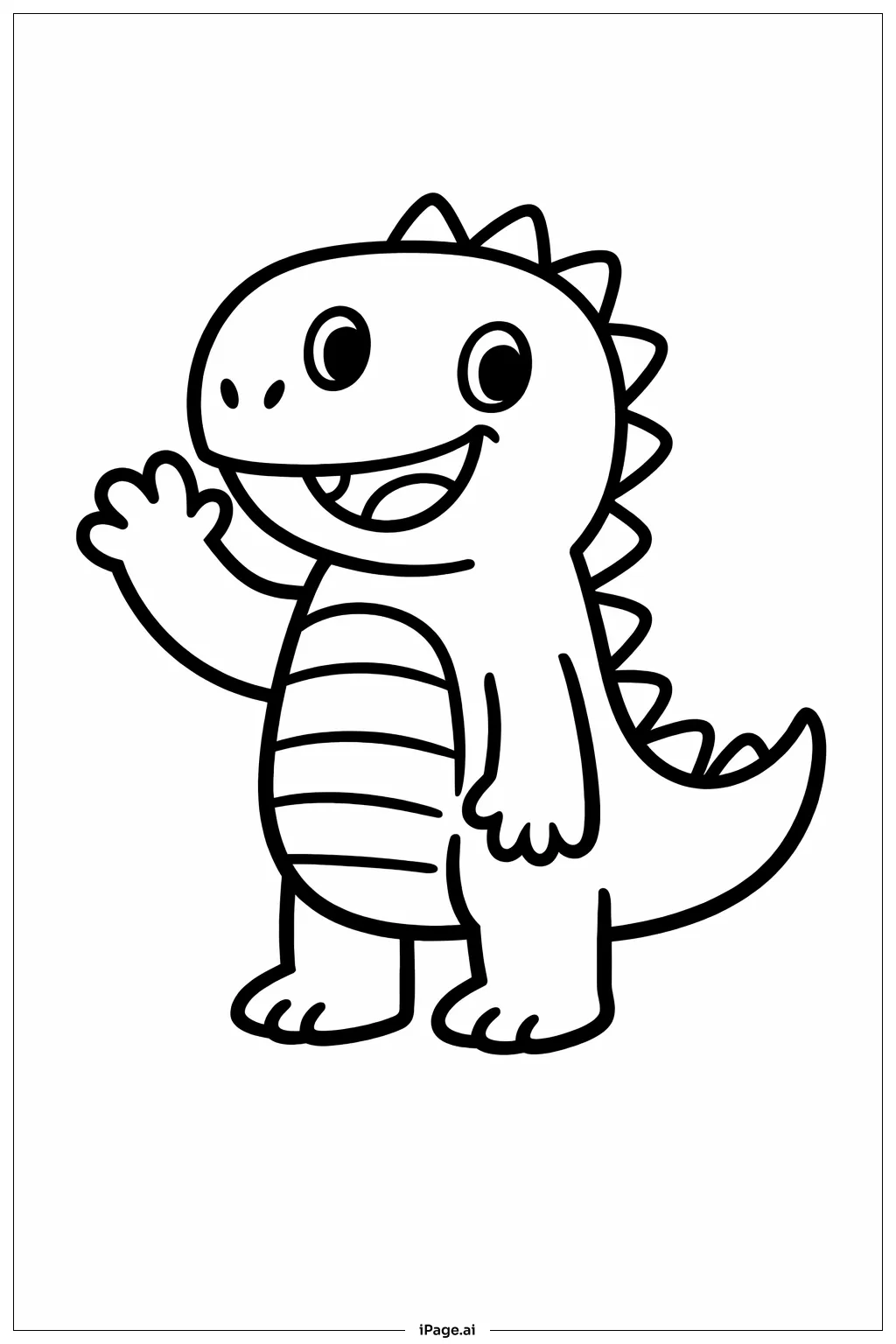 dinosaur-waving Rèn luyện kỹ năng vận động tinh và tính kiên nhẫn thông qua việc tô màu từng chi tiết nhỏ
