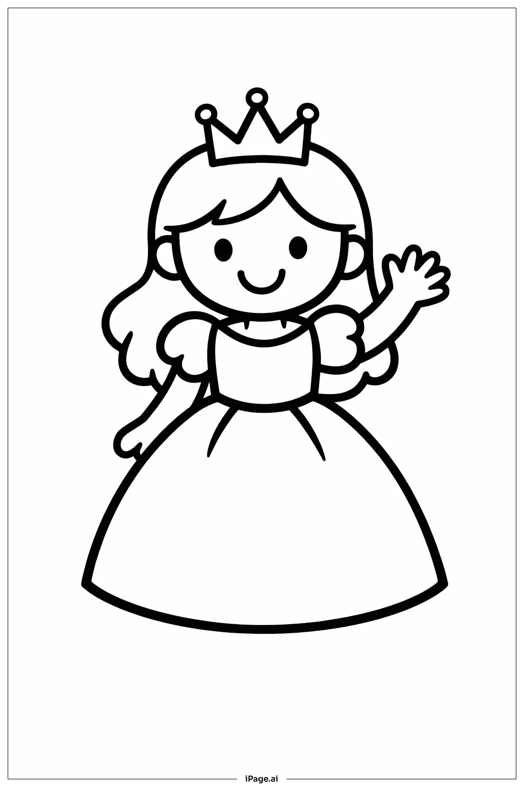 princess-waving-hand Sự tỉ mỉ trong từng nét vẽ giúp trẻ rèn luyện sự khéo léo và tính kiên nhẫn