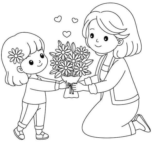 Dùng tranh tô màu để dạy bé về lòng biết ơn, chia sẻ